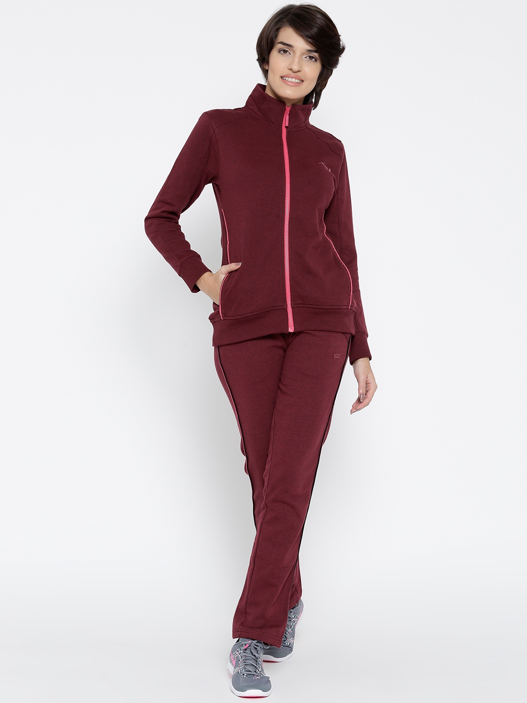 maroon tracksuit womens