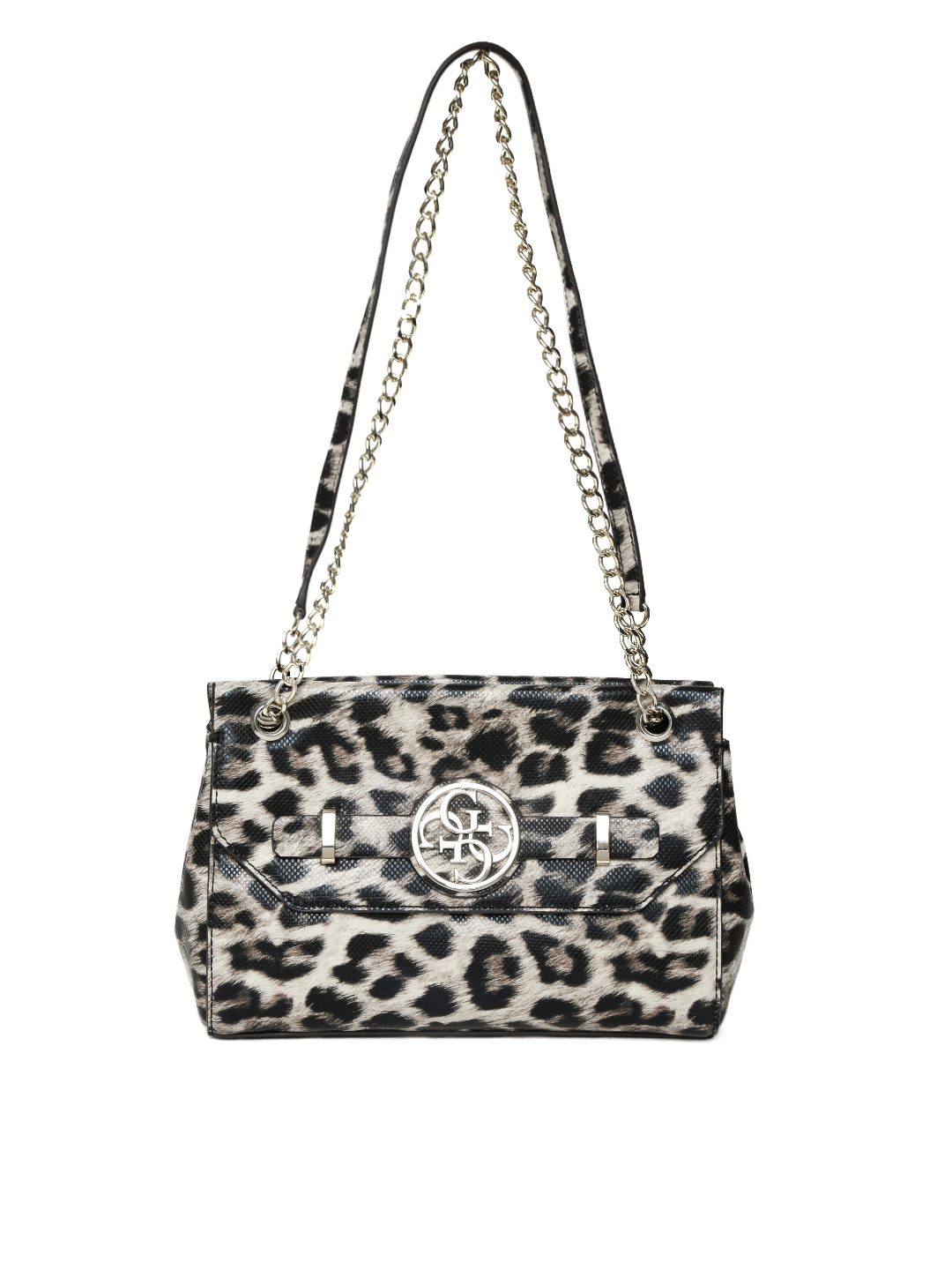 fluffy leopard print shoulder bag