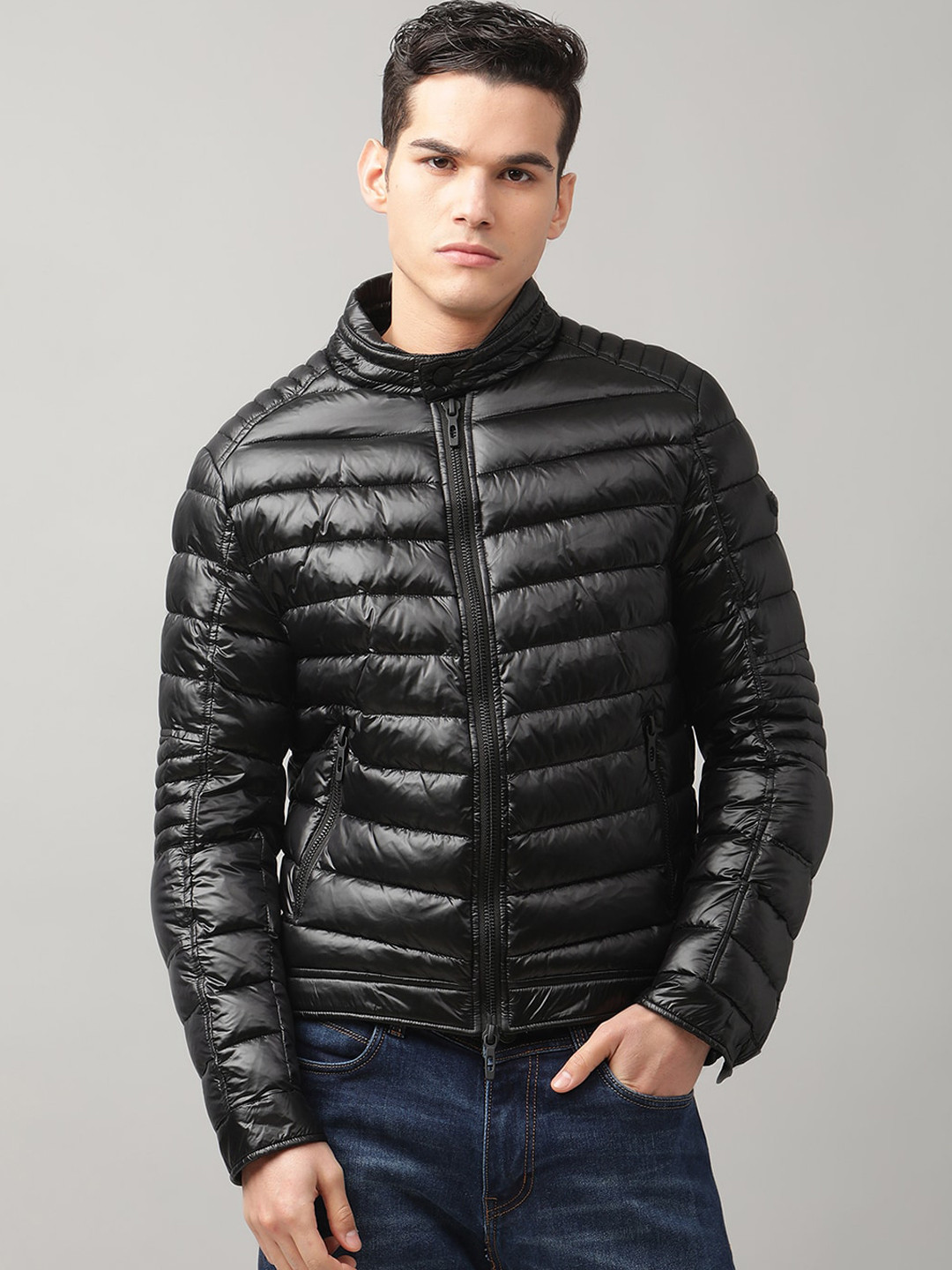 Buy Antony Morato Men Black Outdoor Padded Jacket Jackets for Men