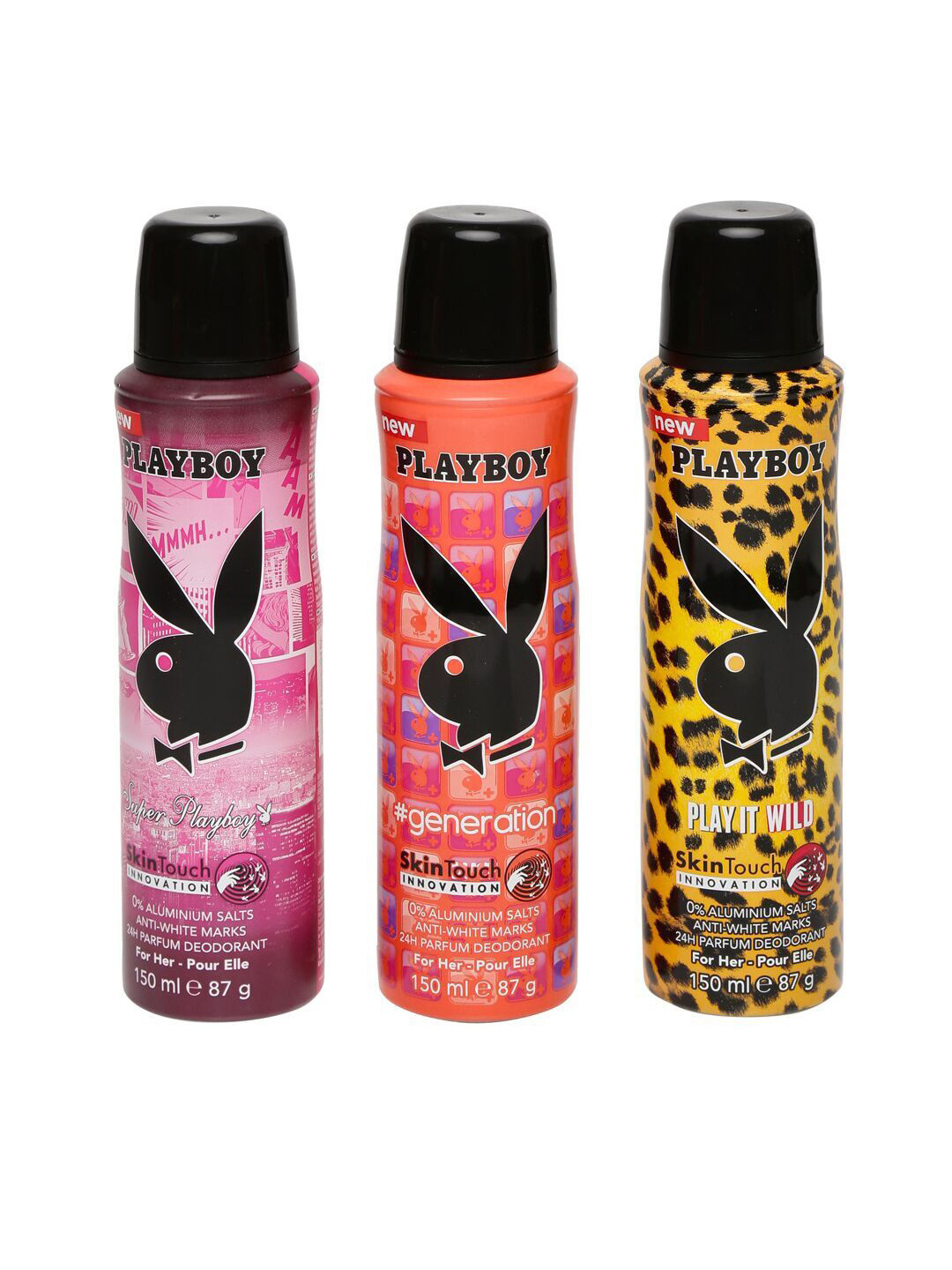 Buy Playboy Women Set Of 3 Deodorant Body Sprays Deodorant for Women