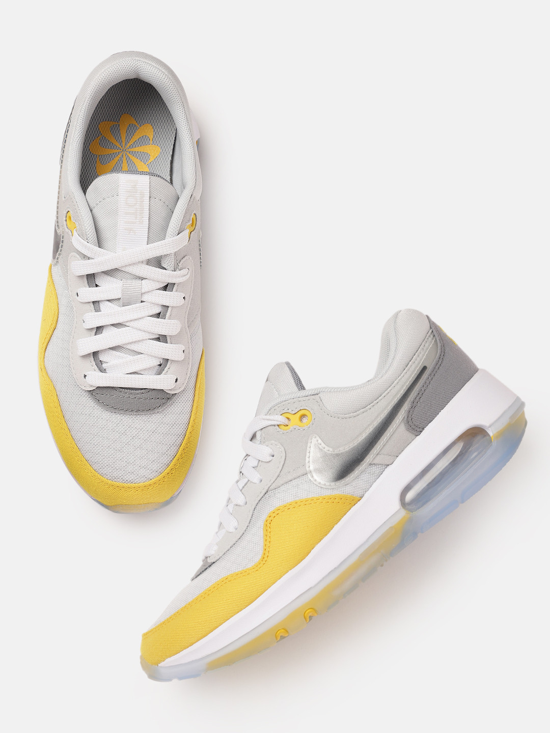 Buy Nike Boys Grey & Yellow Colourblocked Sneakers - Casual Shoes for ...