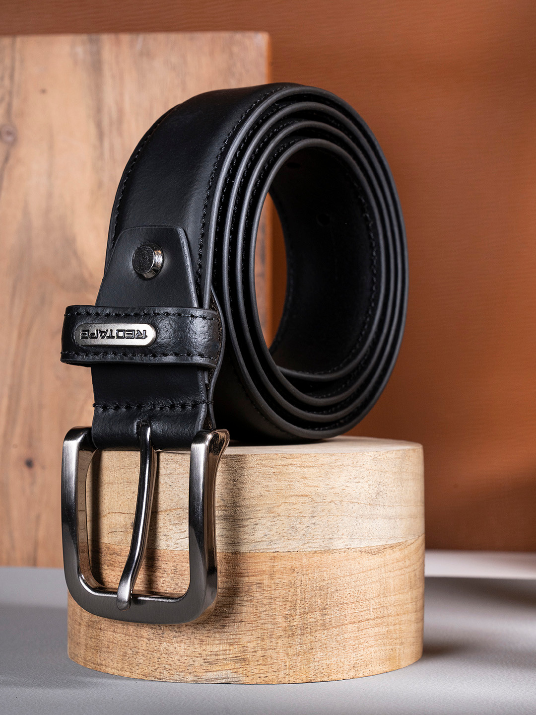 Buy Red Tape Men Black Leather Belt Belts for Men 16692142 Myntra
