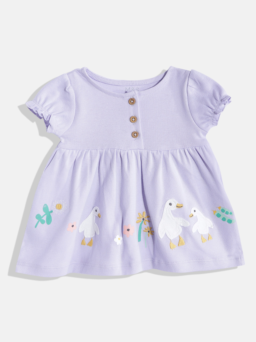 Buy Marks & Spencer Lavender Applique Dress Dresses for Girls