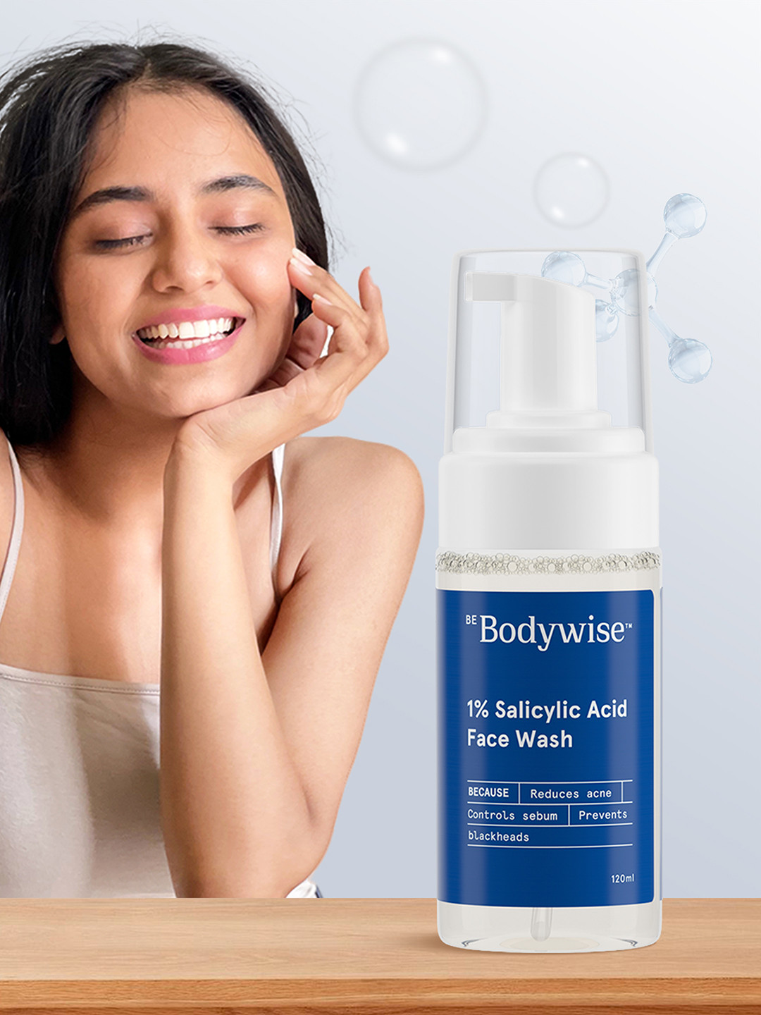 Buy Be Bodywise 1 Salicylic Acid Anti Acne Foaming Face Wash 120 Ml