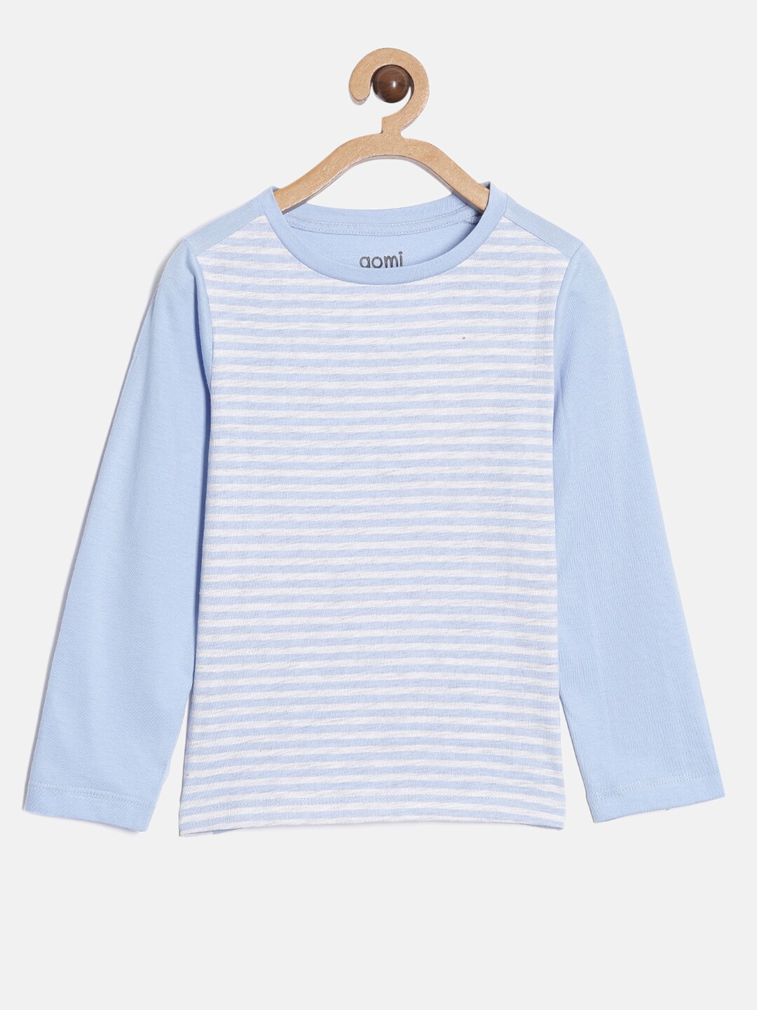 Buy Aomi Boys Blue & White Striped Dri FIT T Shirt - Tshirts for Boys ...