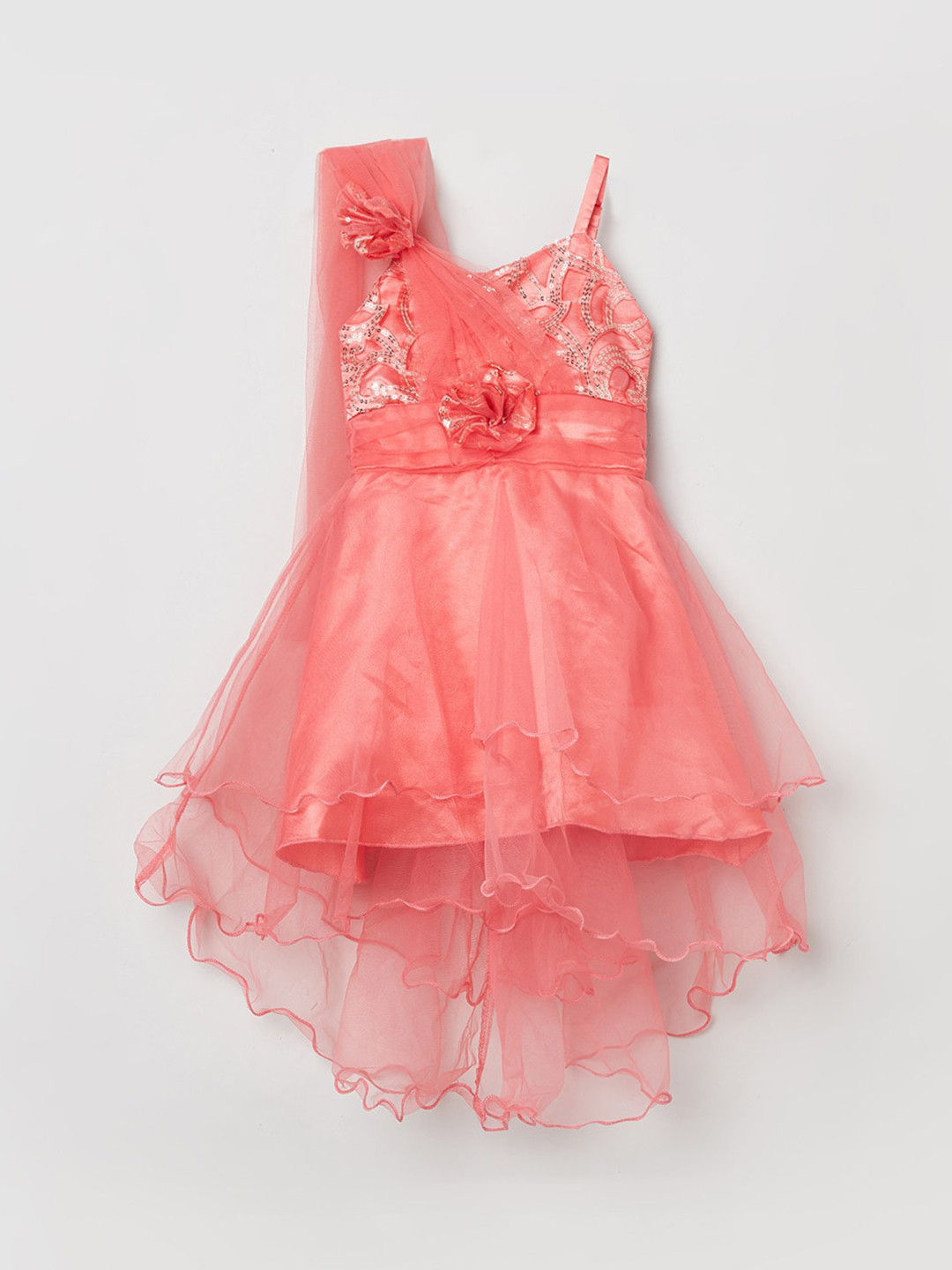 Buy Max Peach Coloured Velvet Dress Dresses for Girls 16706506 Myntra