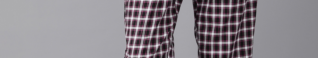 Buy Van Heusen Women Checkered Functional Pocket Plush Back Elastic ...