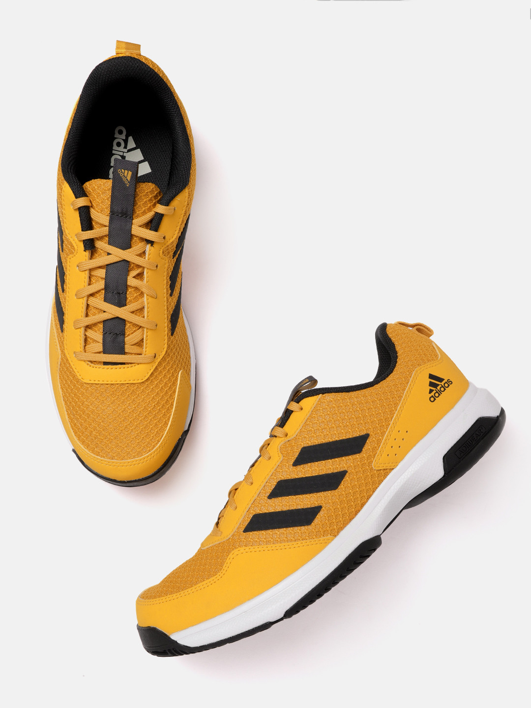 Buy ADIDAS Men Mustard Yellow Woven Design 21 V2 Tennis Shoes Sports