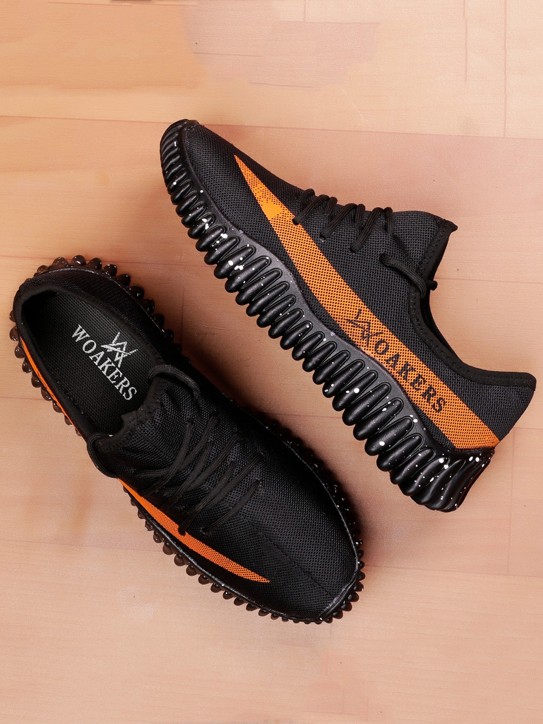 Buy Woakers Men Black Printed Sneakers Casual Shoes for Men 16730318