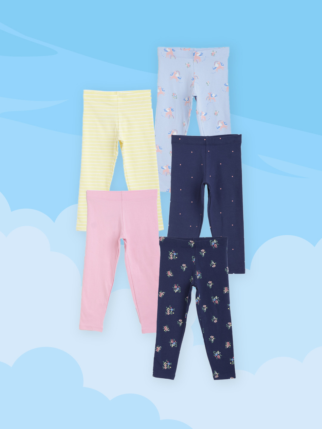 Buy Marks & Spencer Girls Pack Of 5 Printed Stretchable Leggings