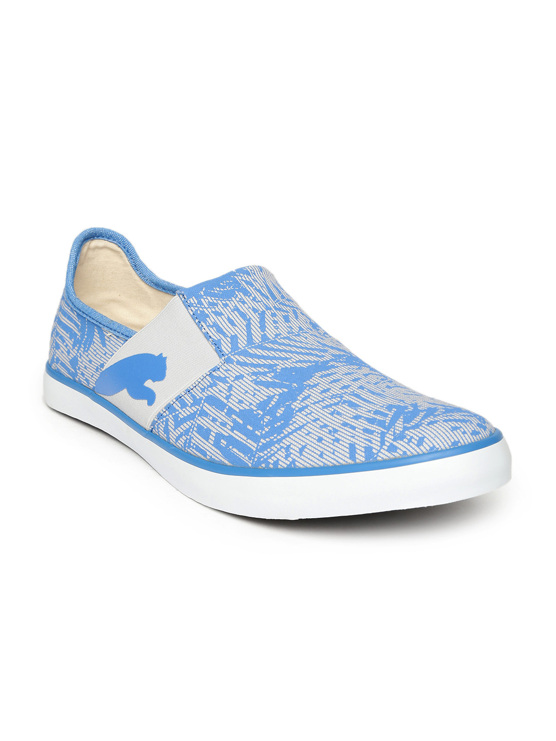 puma lazy slip on blue sneakers