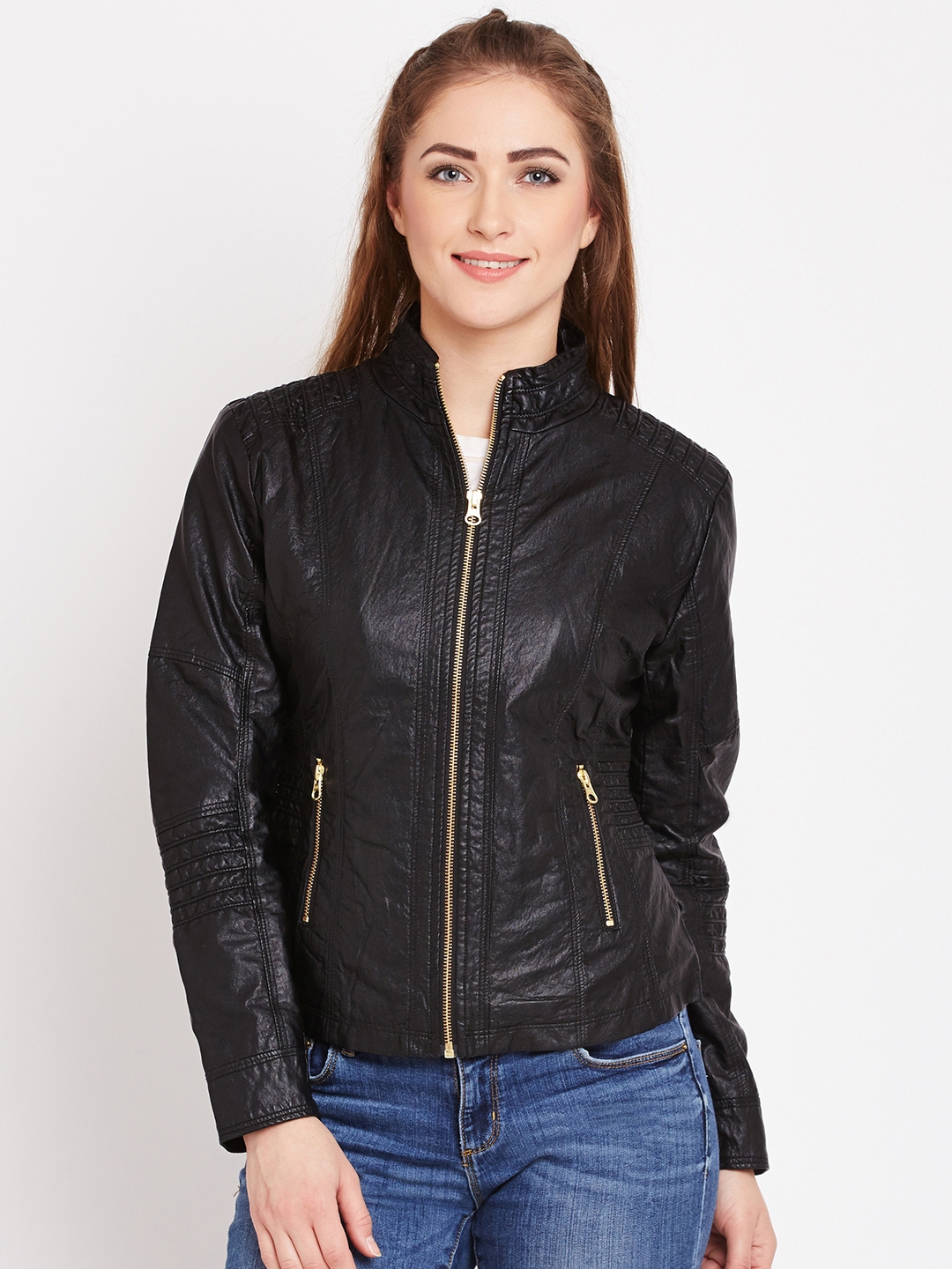 myntra leather jackets