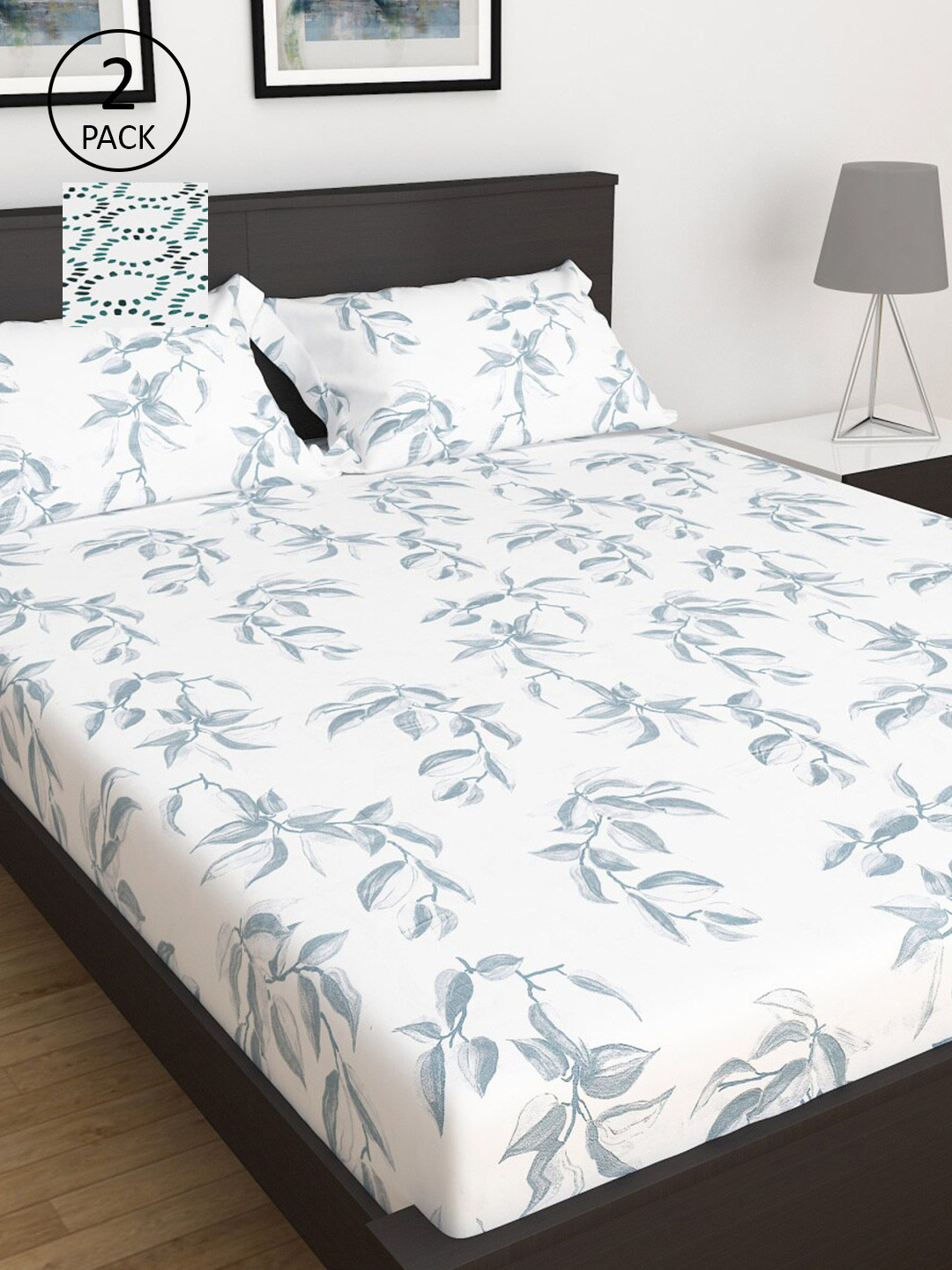 Buy Home Centre 3Pcs Sapphire Assorted Printed Cotton King Double