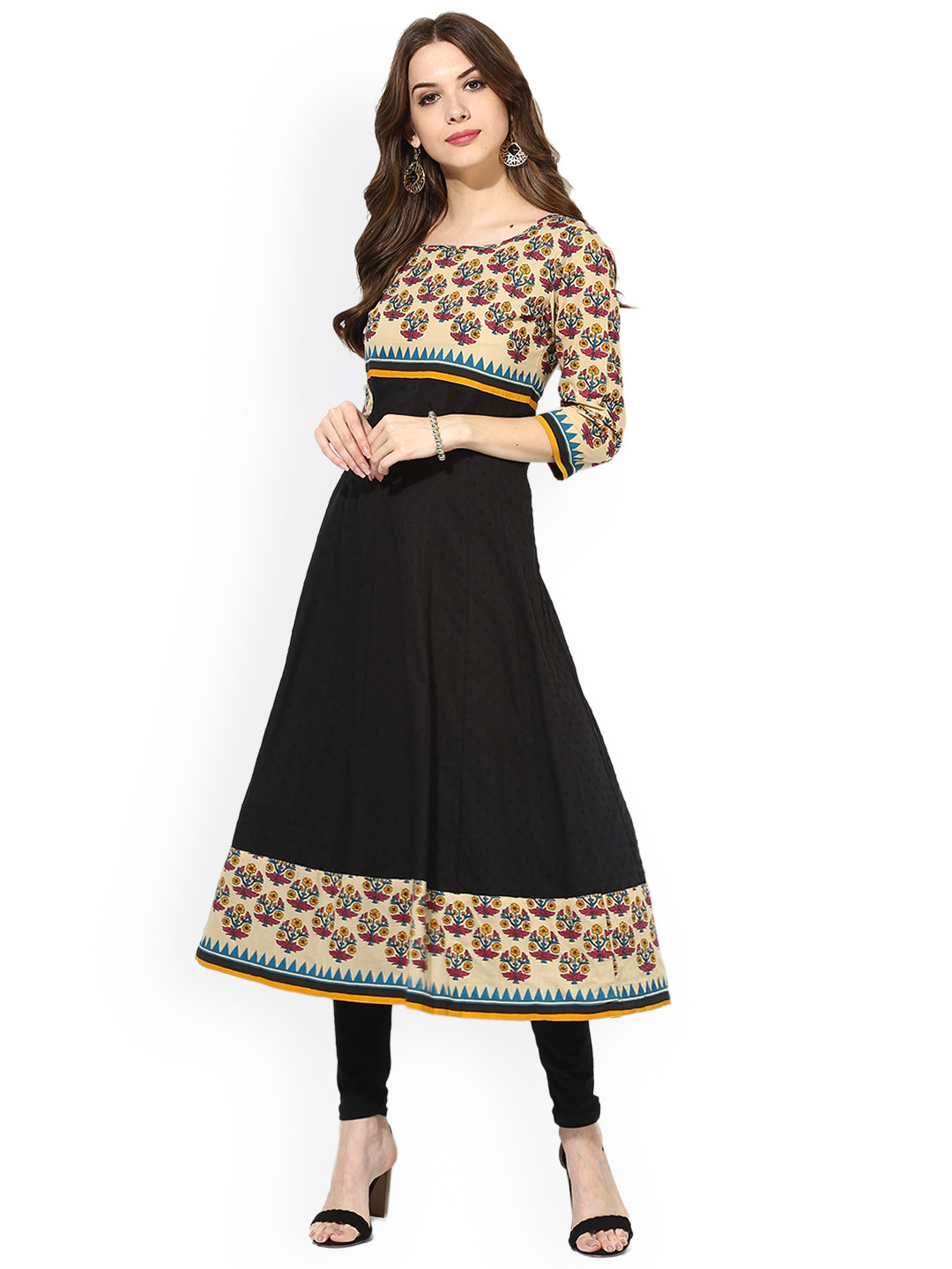 Aks black solid kurta clearance