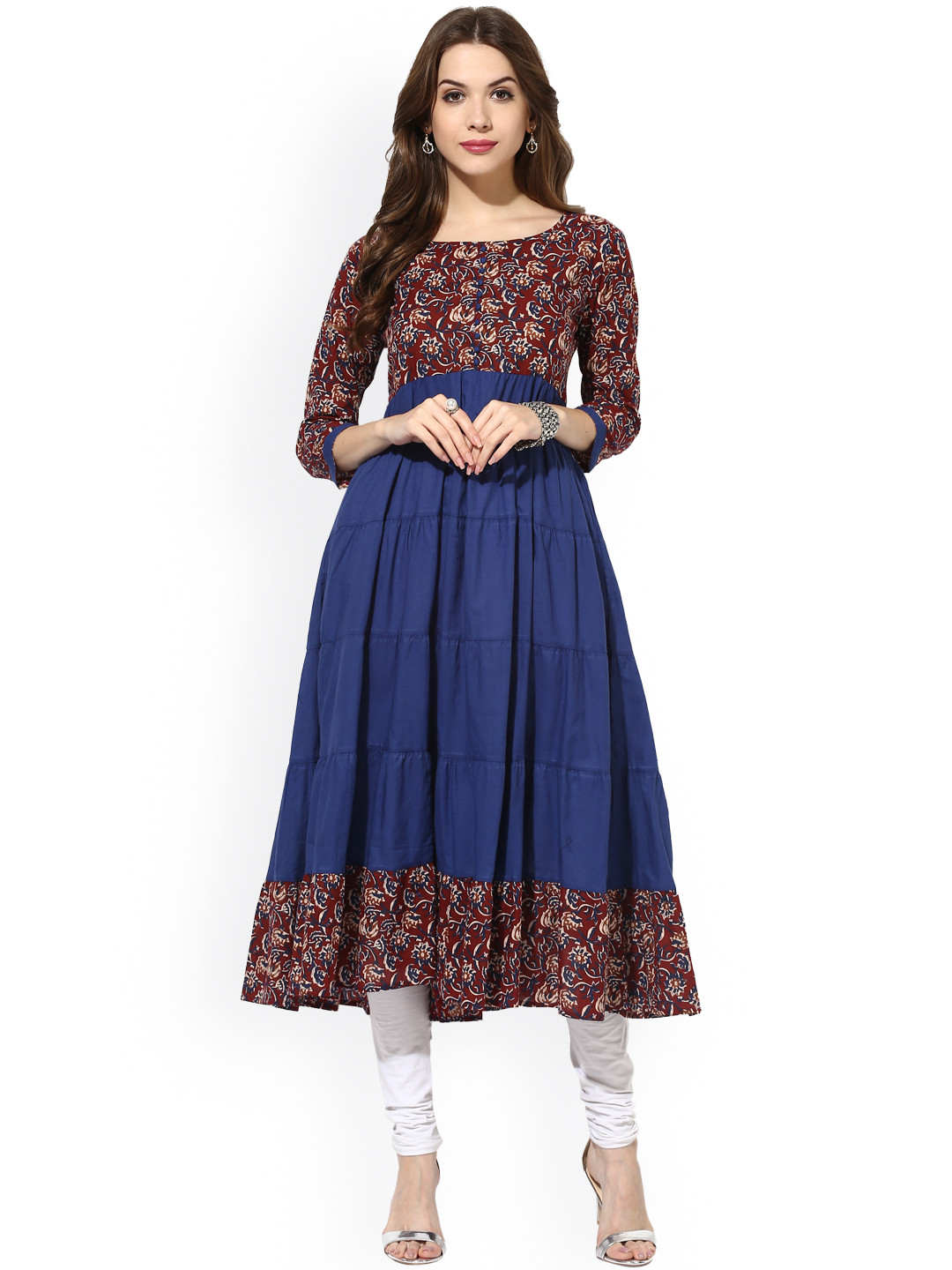 Maroon Aura Rayon Anarkali Kurta