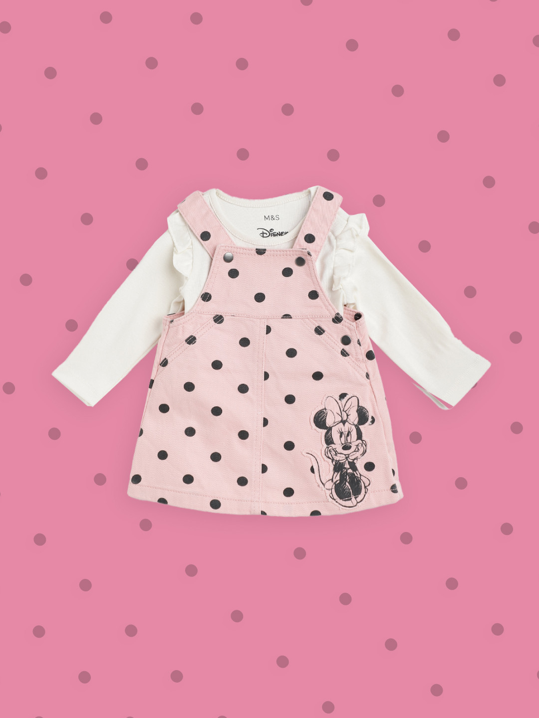 Buy Marks & Spencer Infant Girls Off White & Pink Cotton Minnie Mouse