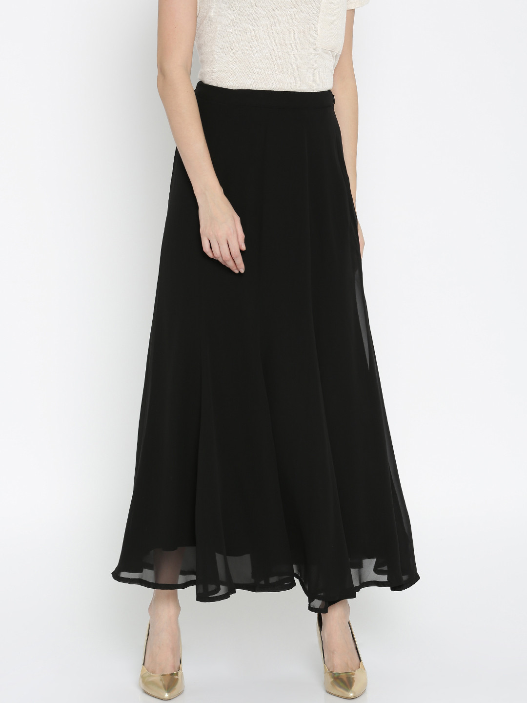 Buy AND Black Maxi Skirt Skirts for Women 1674525 Myntra