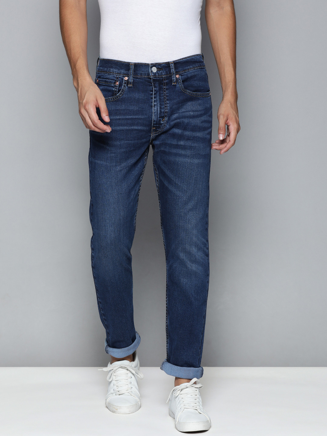 Buy Levis Men Blue 512 Slim Tapered Fit Mid Rise Light Fade Stretchable