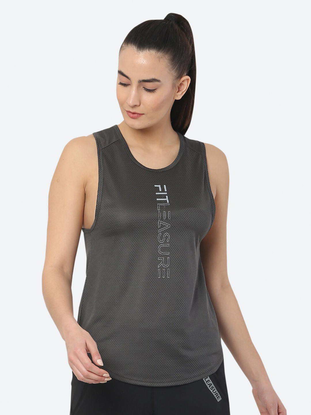 Buy FITLEASURE Grey Tank Top Tops for Women 16751170 Myntra