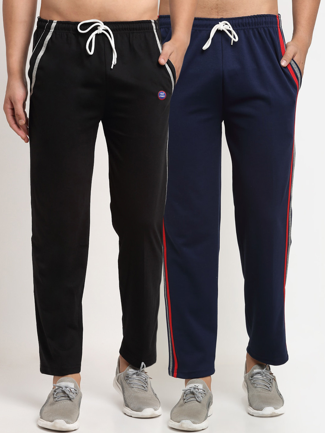 Buy VIMAL JONNEY Men Pack Of 2 Solid Track Pants Track Pants for Men