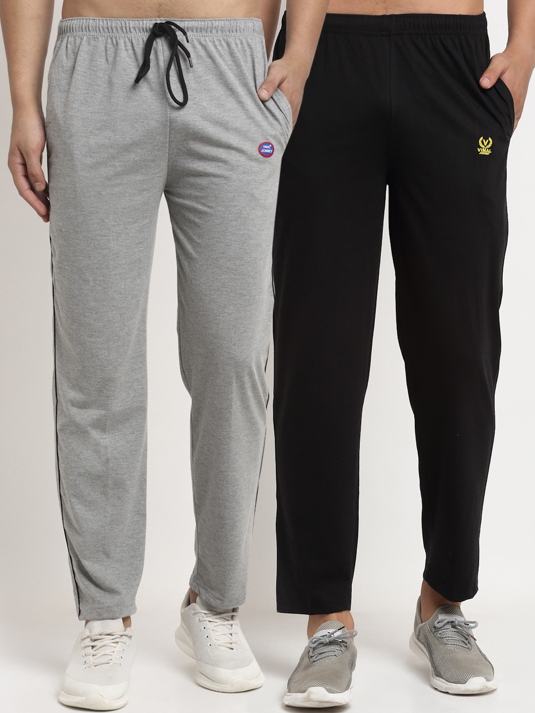 Buy VIMAL JONNEY Men Pack Of 2 Solid Track Pants Track Pants for Men