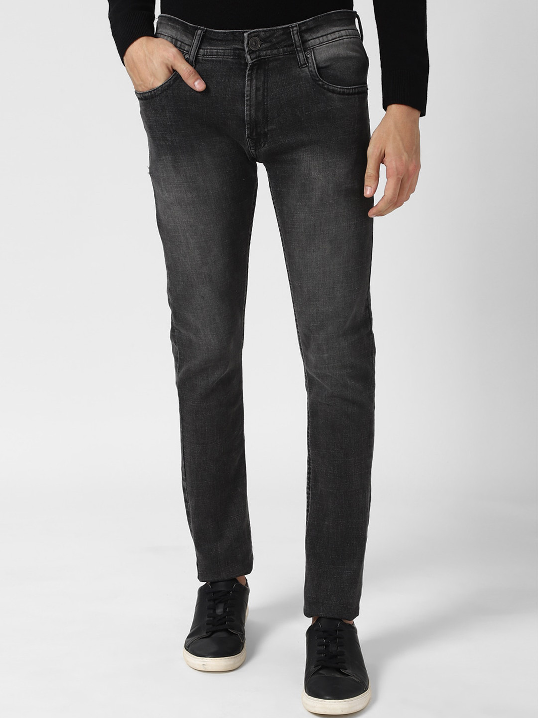 Buy Peter England Casuals Men Black Skinny Fit Light Fade Stretchable Jeans Jeans for Men