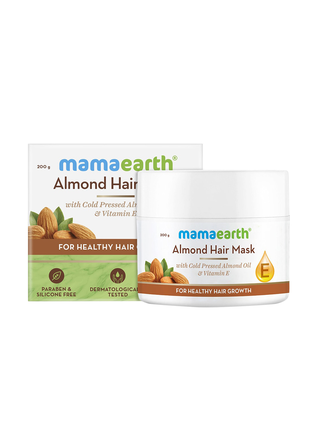 Buy Mamaearth Almond Hair Mask With Vitamin E For Healthy Hair Growth 200 G Hair Masks for