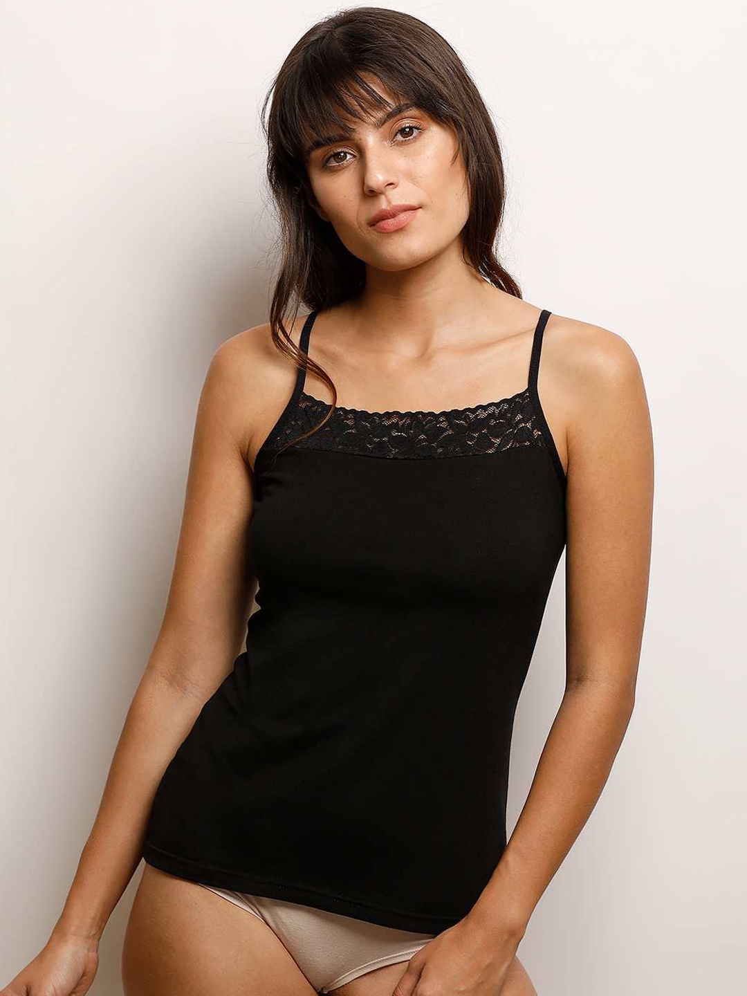 Buy Zivame Women Black Solid Non Padded Pure Cotton Camisoles Camisoles For Women