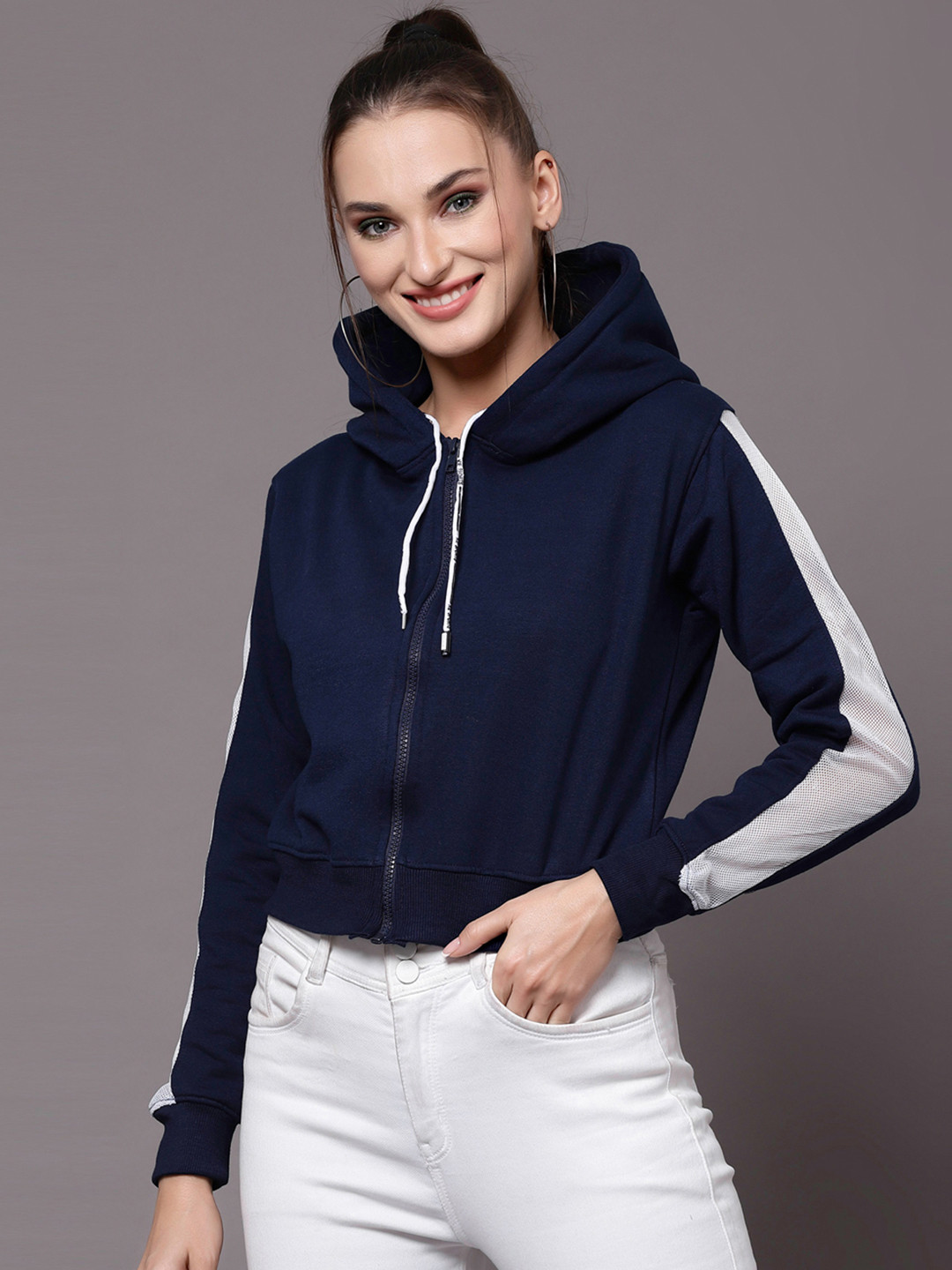 Womens navy blue hoodie sweatshirt Clearance