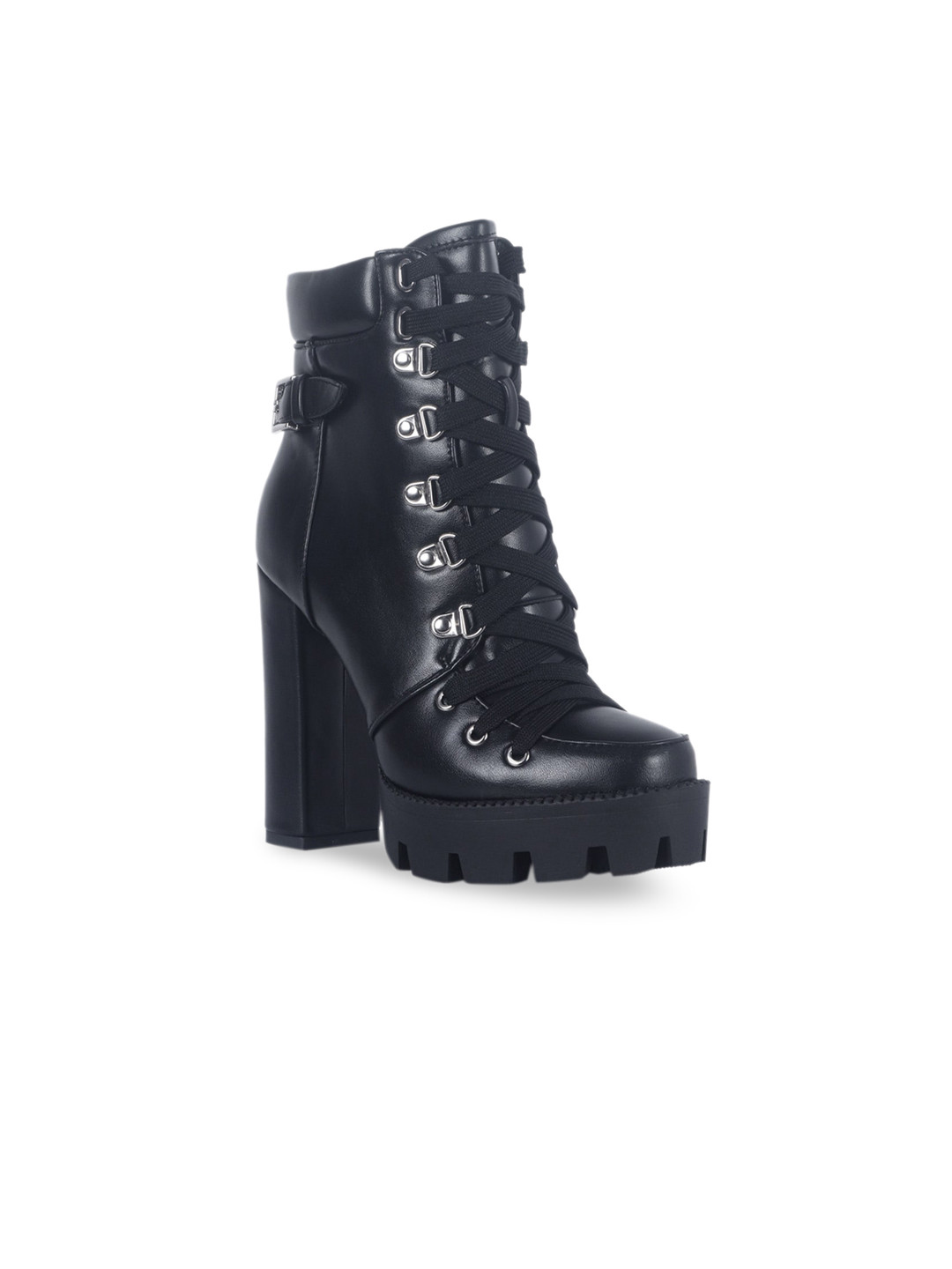 Buy London Rag Black Platform Heeled Boots Boots for Women 16778404