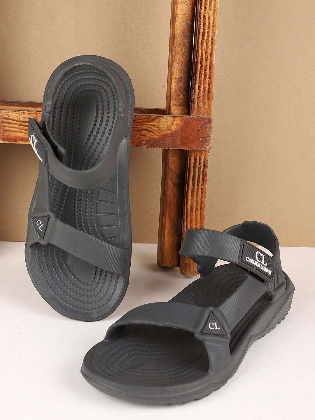 Buy Carlton London Men Grey Solid Sports Sandals Sports Sandals for Men 16779684 Myntra