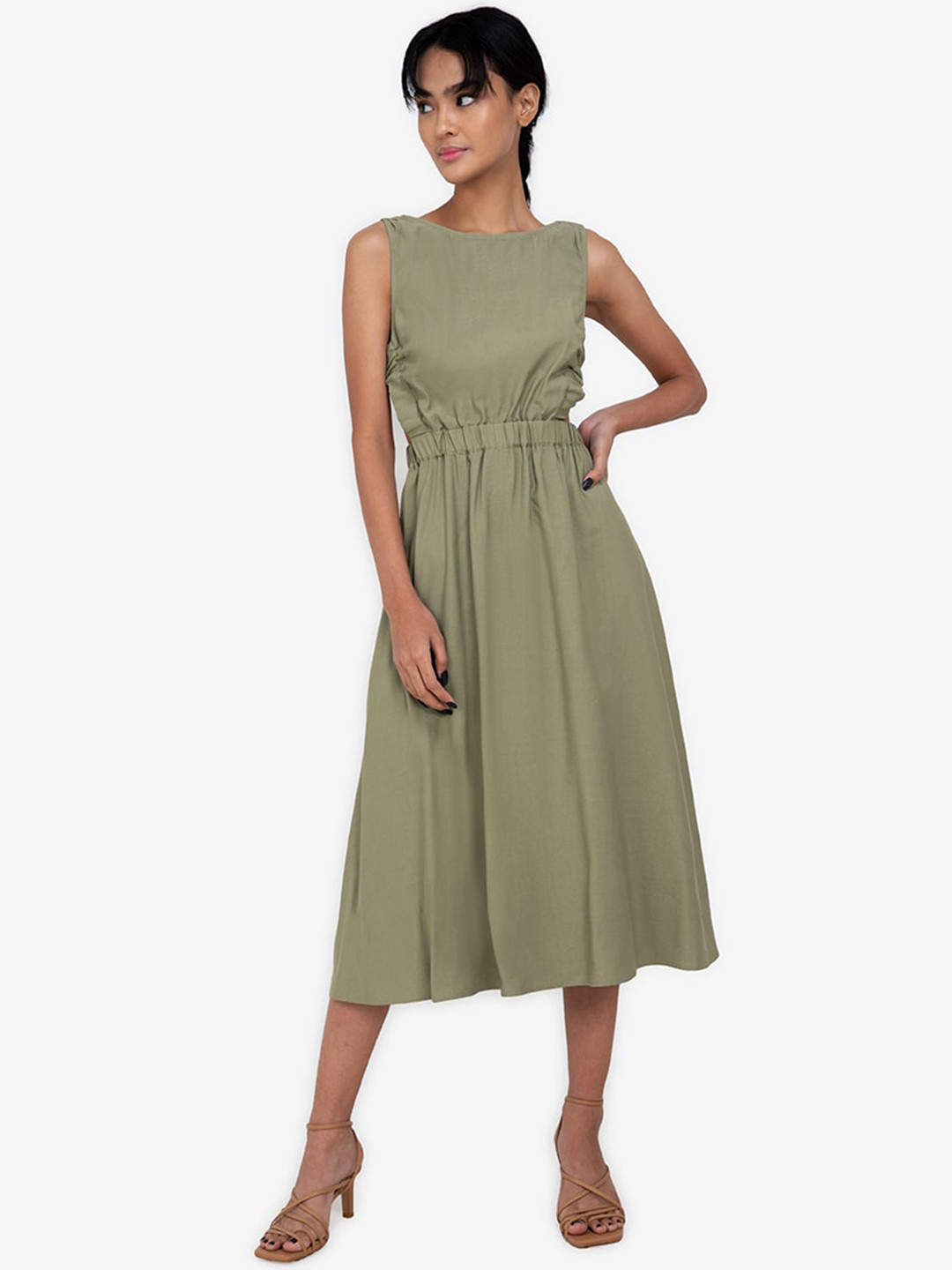 Buy ZALORA BASICS Green A Line Maxi Dress Dresses for Women 16781992