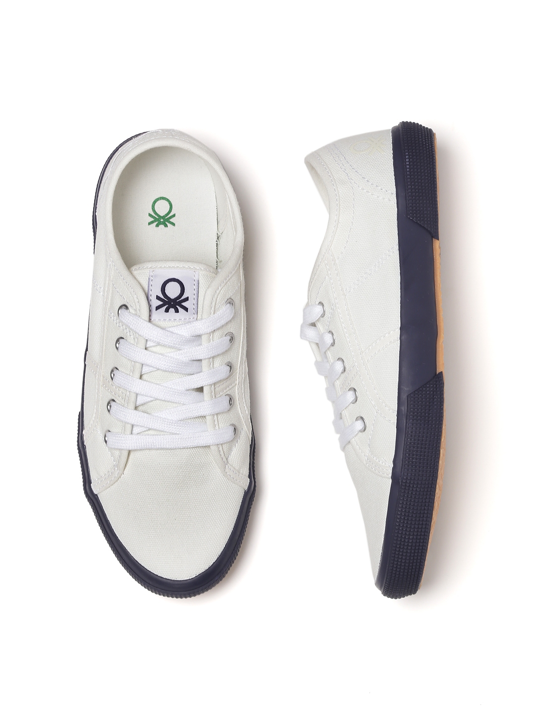 united benetton white shoes