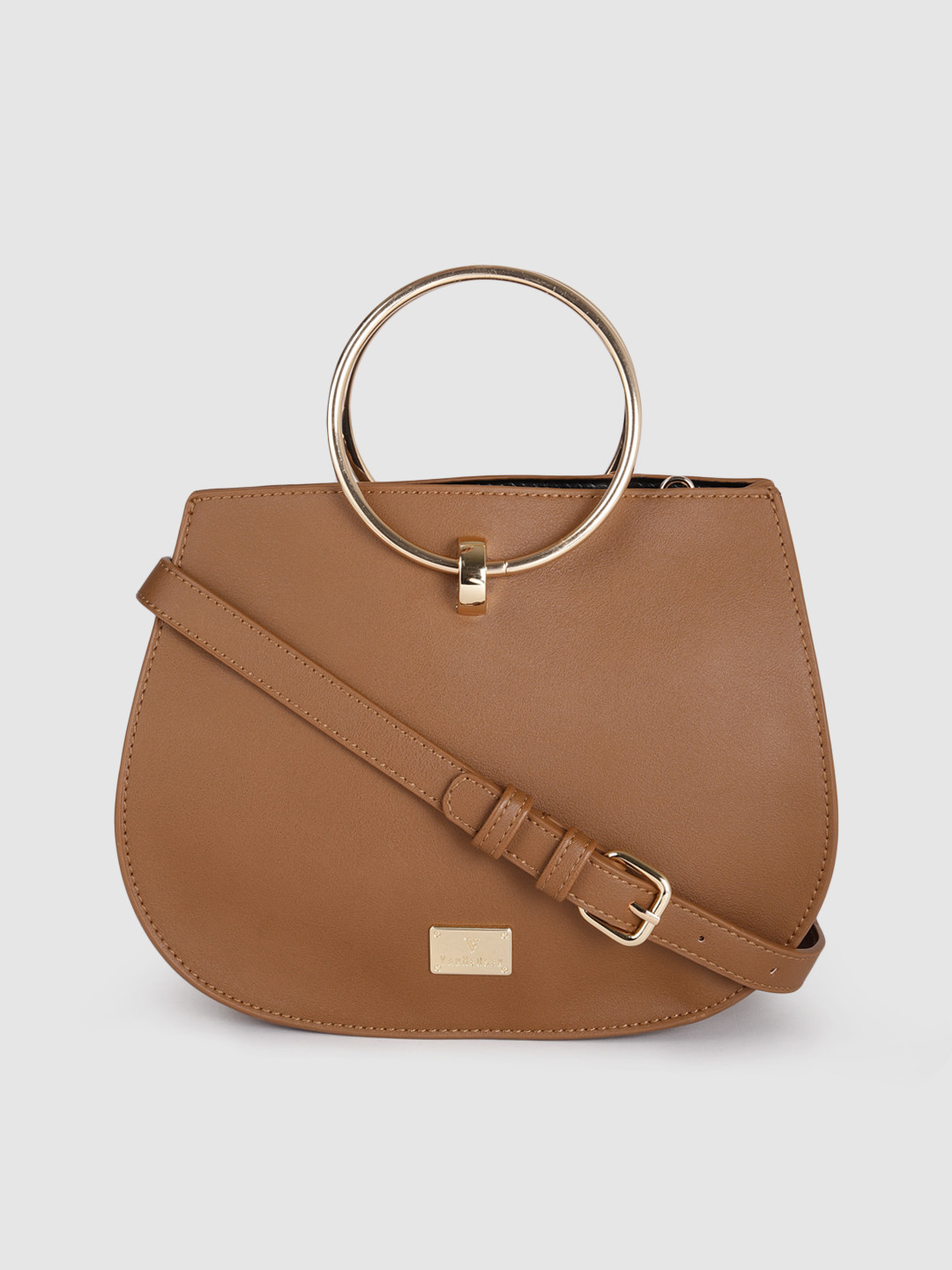 Buy Van Heusen Tan Brown Solid Structured Handheld Bag Buy Van Heusen Tan Brown Solid Structured Handheld Bag