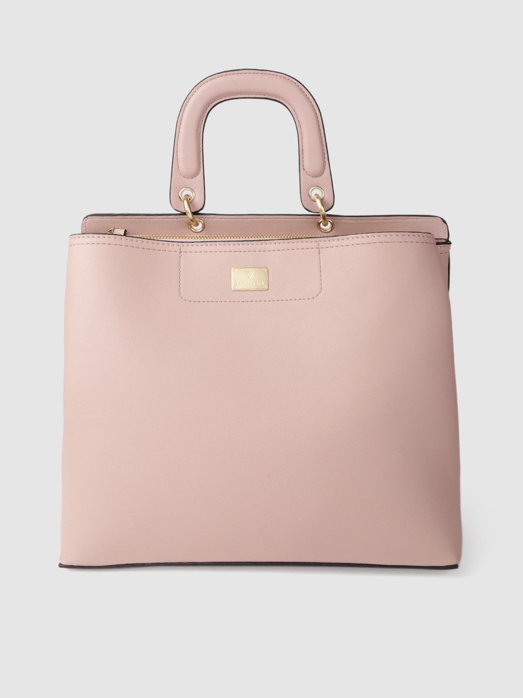 Buy Van Heusen Pink Solid Handheld Bag Handbags for Women 16784596