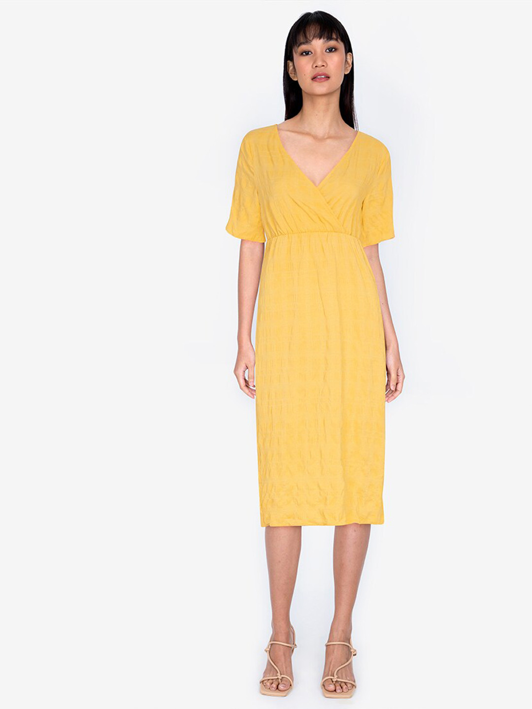 Buy ZALORA BASICS Yellow A Line Dress Dresses for Women 16784812 Myntra