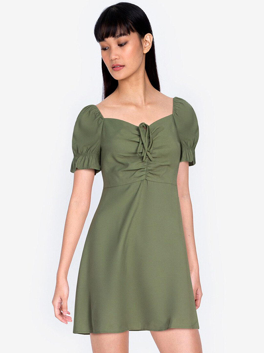 Buy ZALORA BASICS Green A Line Midi Dress Dresses for Women 16784830