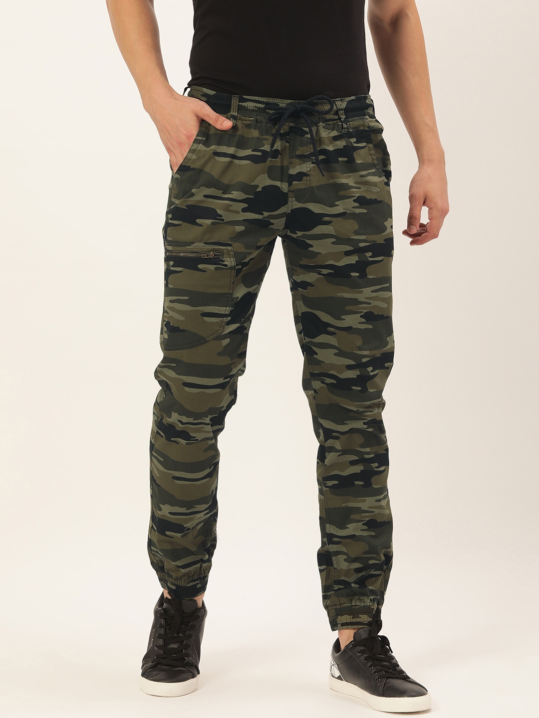 ivoc olive solid joggers