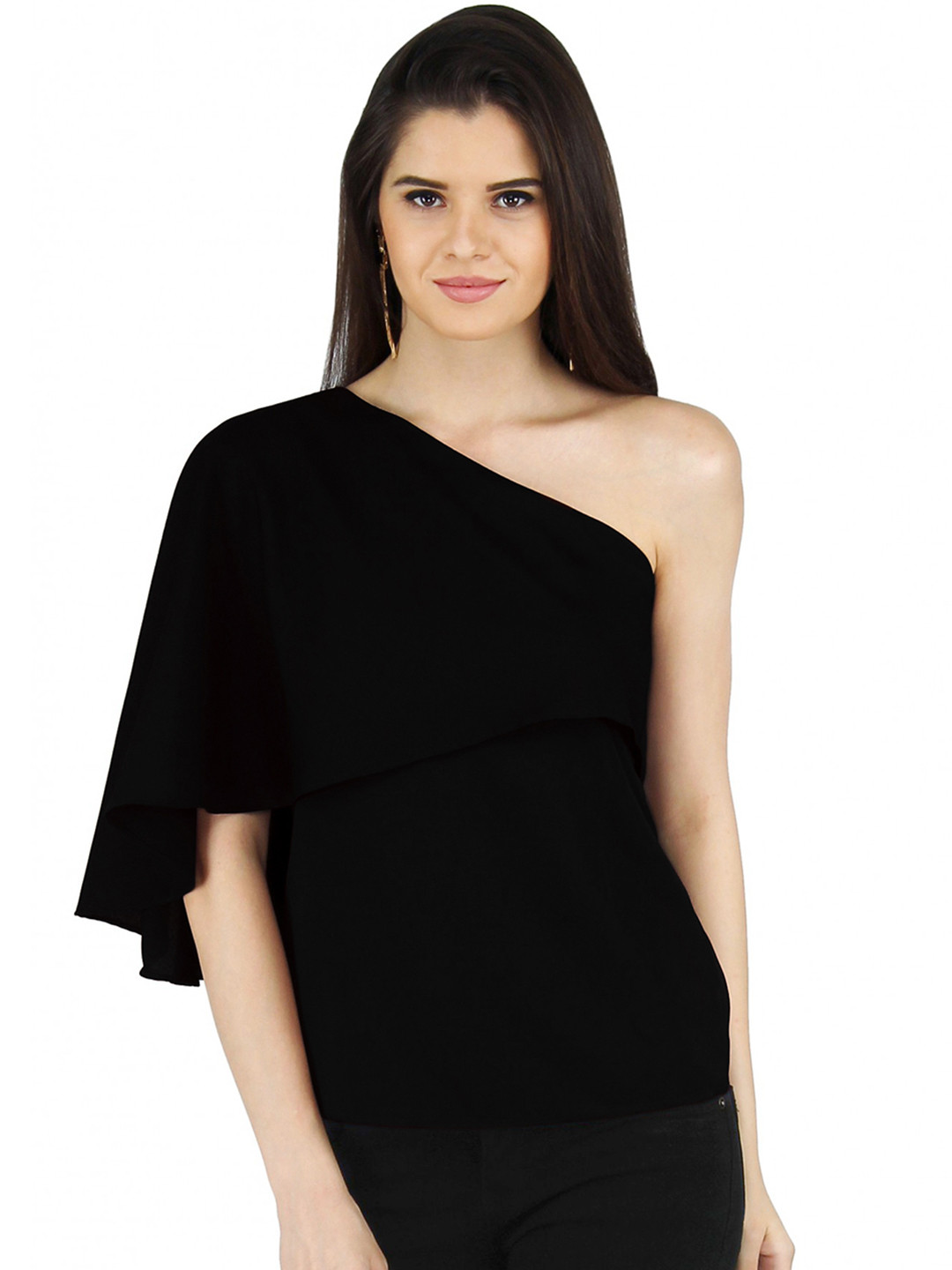 Buy 20Dresses Women Black One Shoulder Top Tops for Women 1679956 Myntra