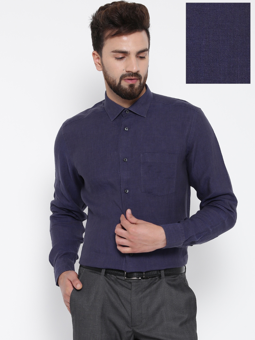 Buy Blackberrys Men Purple Solid Formal Shirt - Shirts for Men 1680419 ...