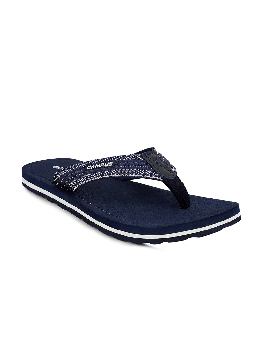 Buy Campus Men Navy Blue & White Room Slippers - Flip Flops for Men ...