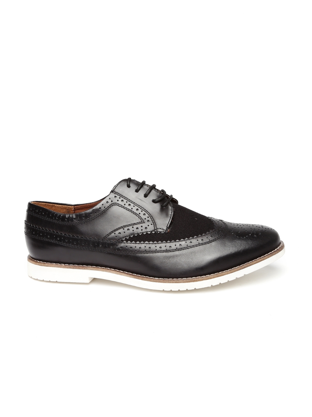 Buy Carlton London Men Black Perforated Regular Brogues - Casual Shoes for Men 1682004 | Myntra