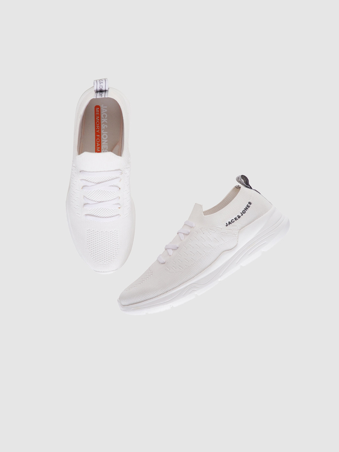 Buy Jack & Jones Men White Lace Up Sneakers Casual Shoes for Men