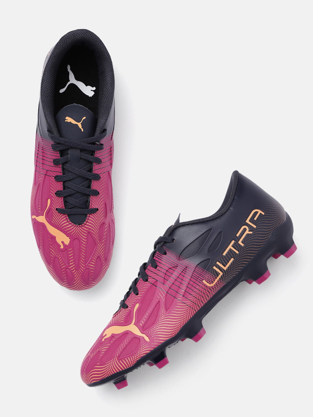 Buy Puma Men Pink & Navy Blue Ultra 4.4 Football Shoes Sports Shoes