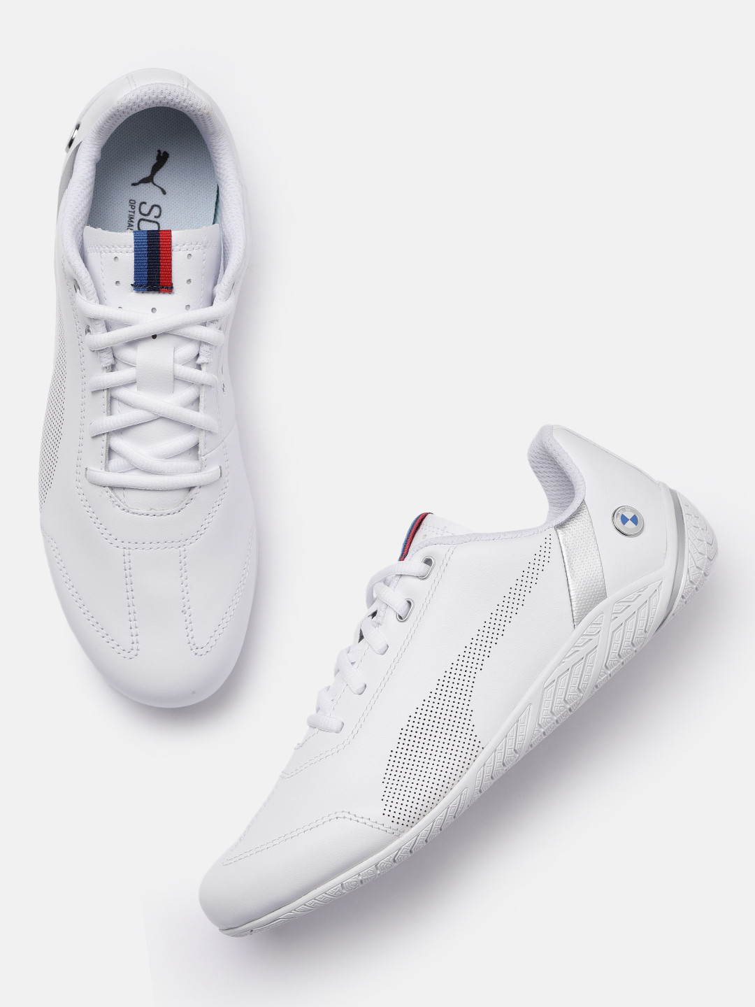 Buy PUMA Motorsport Unisex White BMW MMS RDG Cat Leather Sneakers