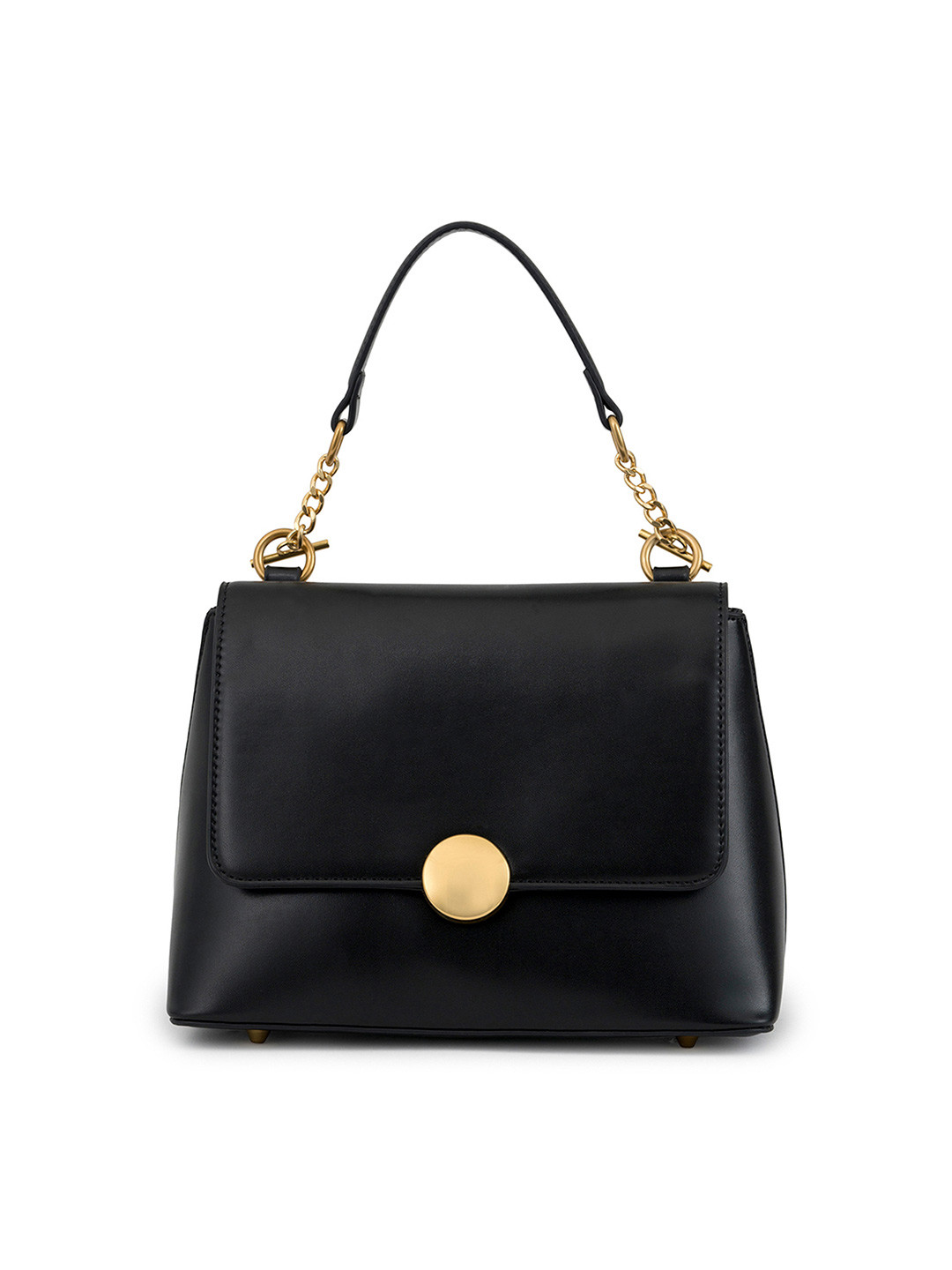 Buy MIRAGGIO Black Top Handle Satchel Bag With Sling Strap Handbags