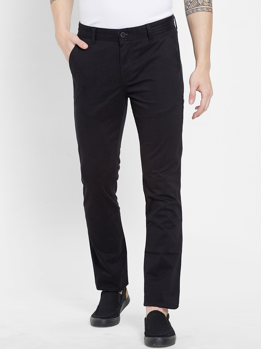 Buy Pepe Jeans Men Black Trousers Trousers for Men 16835608 Myntra