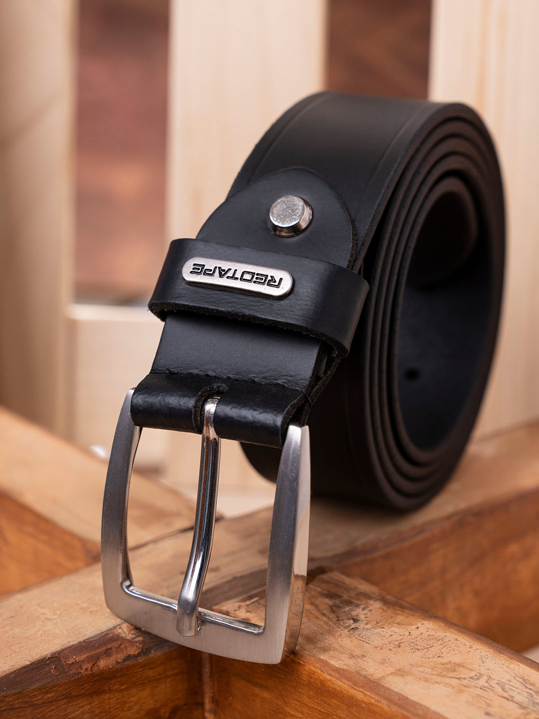 Buy Red Tape Men Black Leather Belt Belts for Men 16835932 Myntra