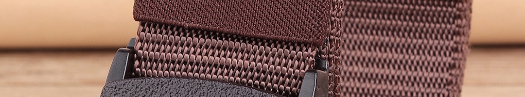 Buy ZORO Men Brown Textured Canvas Belt - Belts for Men 16838900 | Myntra