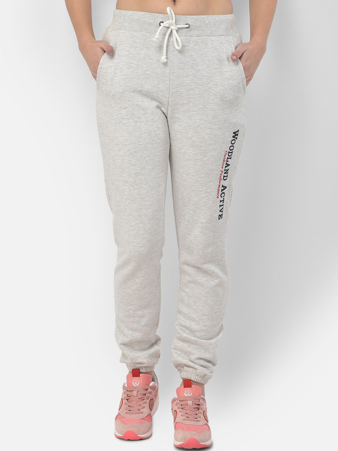 Buy Woodland Women Grey Printed Track Pants Track Pants for Women